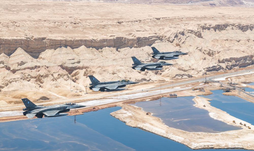 Exercices conjoints des armées de l'air grecque et israélienne dans le cadre d'un programme de formation en Israël, le 12 juillet 2022