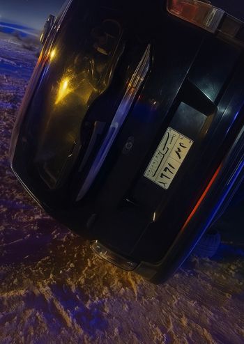 صورة للسيارة التي استقلها الديبلوماسيون القطريون وتعرضت لحادث عند شرم الشيخ 