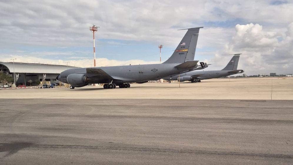 U.S. aerial refueling tankers at Israel’s Ben Gurion Airport 