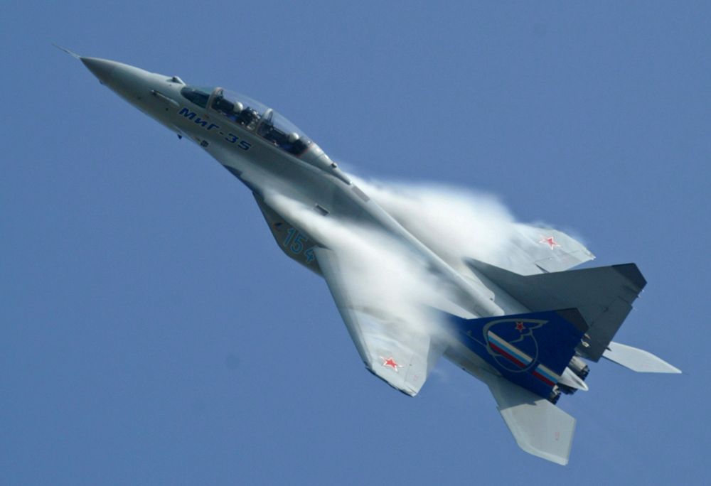 Russian MiG-35 performs at the MAKS 2007 Air Show at Zhukovsky airfield outside Moscow, on Aug. 25, 2007.
