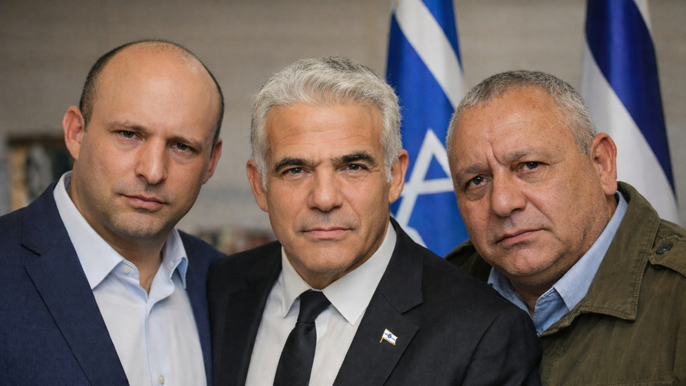 Naftali Bennett, Yaïr Lapid et Gadi Eisenkot