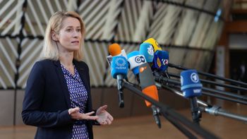 AP Photo/Virginia Mayo La cheffe de la diplomatie de l'Union européenne, Kaja Kallas, à une réunion des ministres des Affaires étrangères de l'UE au siège du Conseil européen à Bruxelles, le 16.03.2026
