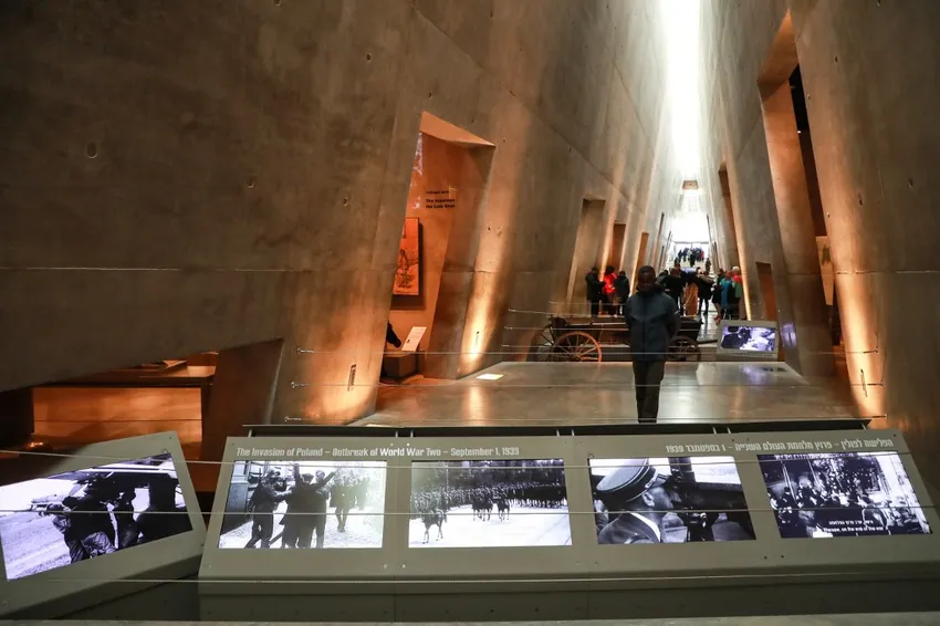 People visit the Yad Vashem Holocaust Memorial museum in Jerusalem on January 21, 2020, two days ahead of the World Holocaust Forum.