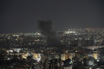 Smoke rises following an Israeli airstrike on Dahiyeh in the southern suburb of Beirut, Lebanon


