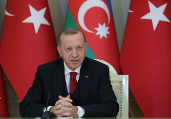 Turkish President Recep Tayyip Erdogan at a press conference on December 10, 2020.