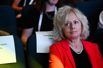 Attorney General Gali Baharav Miara attends a conference of the Israeli chapter of the Association of Corporate Counsel (ACC), in Tel Aviv.
