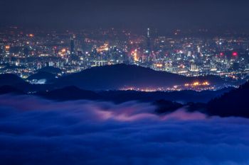A wave of clouds rolls in over the hills above Kuala Lumpur in the Genting Highland area in Malaysia, November 17, 2021.