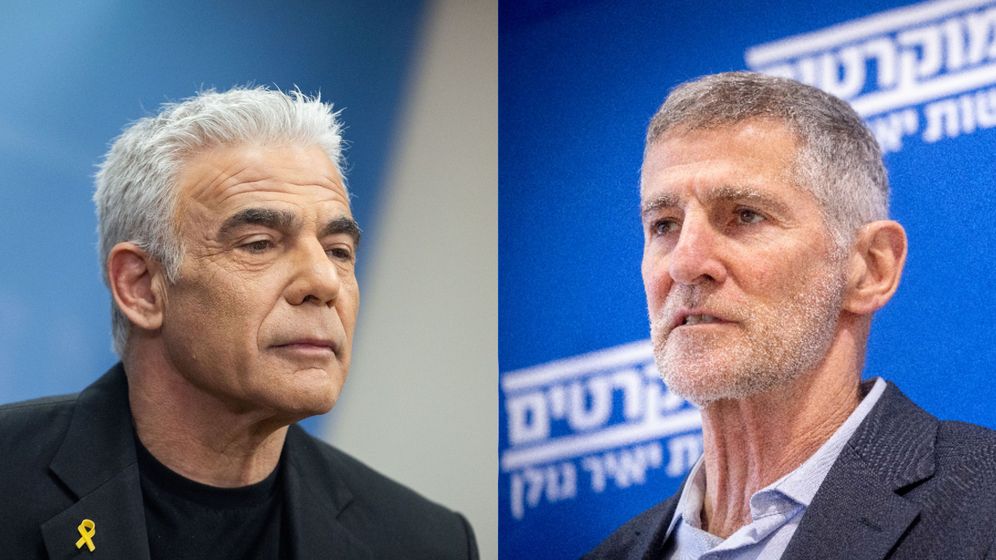 מרים אלסטר/פלאש 90, יונתן זינדל/פלאש 90 מימין לשמאל: יאיר גולן, יאיר לפיד