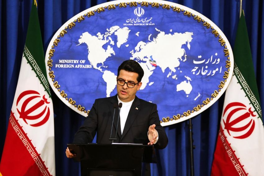 Le porte-parole du ministère iranien des Affaires étrangères, Abbas Mousavi, lors d'une conférence de presse à Téhéran le 28 mai 2019.