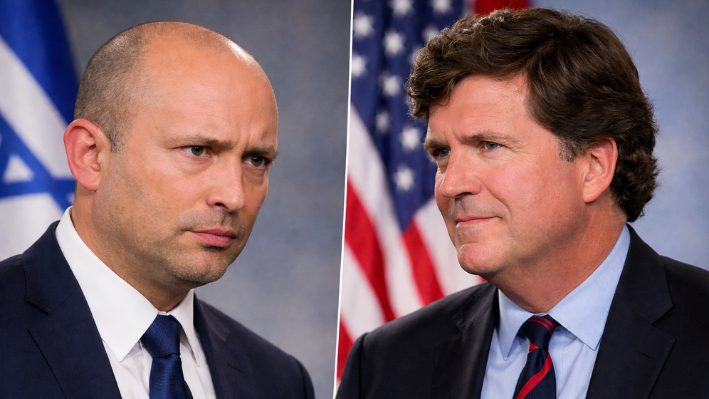 Naftali Bennett (à gauche) et Tucker Carlson