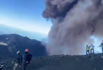 Mount Etna erupted in Sicily, sending hikers fleeing for their lives