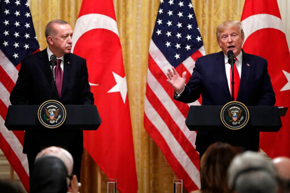 AP Photo / Evan Vucci 2019© President Donald Trump speaks during a news conference with Turkish President Recep Tayyip Erdogan in the East Room of the White House, Wednesday, Nov. 13, 2019, in Washington.