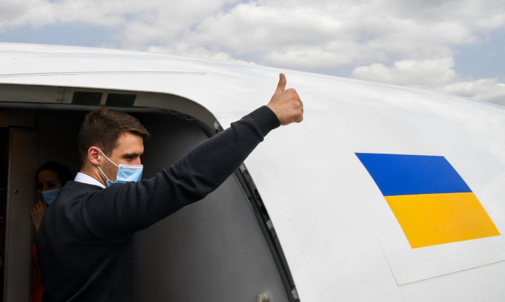 Ukrainians who fled war zones in Ukraine arriving on a rescue flight at Ben Gurion Airport near Tel Aviv, Israel, on March 17, 2022.