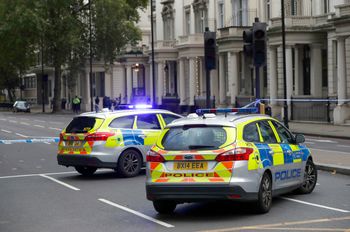 The British Metropolitan Police at the scene of an incident in London, United Kingdom.