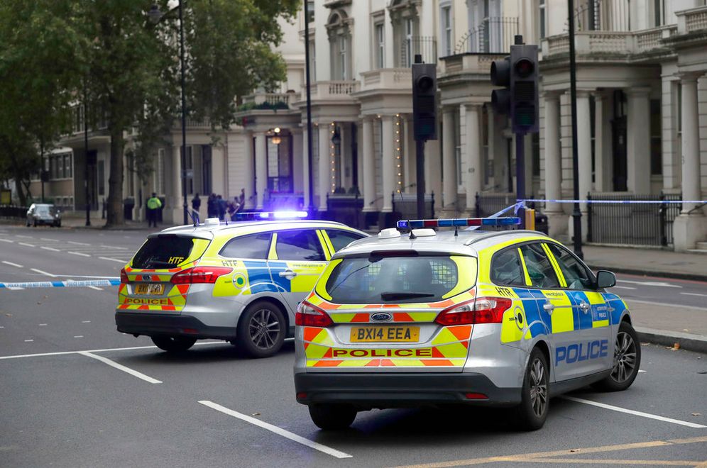 Voitures de police à Londres - Image d'illustration