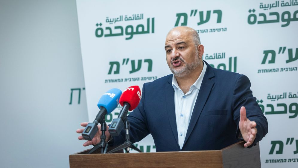 חיים גולדברג/פלאש 90 יו"ר מפלגת רע"ם, מנסור עבאס