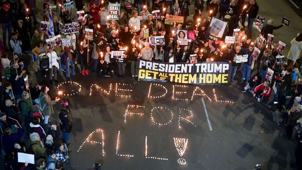 הפגנה למען שחרור החטופים "טראמפ, החזר את כולם הבית, עסקה אחת לכולם", אוקטובר 2024