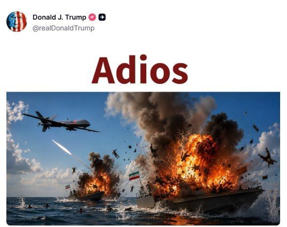 Donald Trump publie une image générée par IA montrant une frappe contre un navire iranien