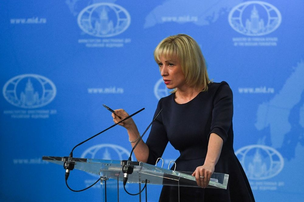 Russian Foreign Ministry spokeswoman Maria Zakharova speaks to the media in Moscow, Russia on March 29, 2018.
