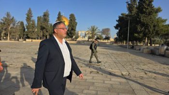 National Security Minister Itamar Ben Gvir visits the Temple Mount on the first day of Hanukkah