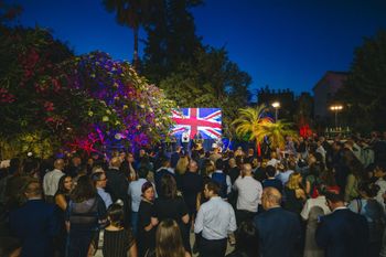 Guest at the UK Ambassador's resident in Ramat Gan for King Charles' birthday celebration
