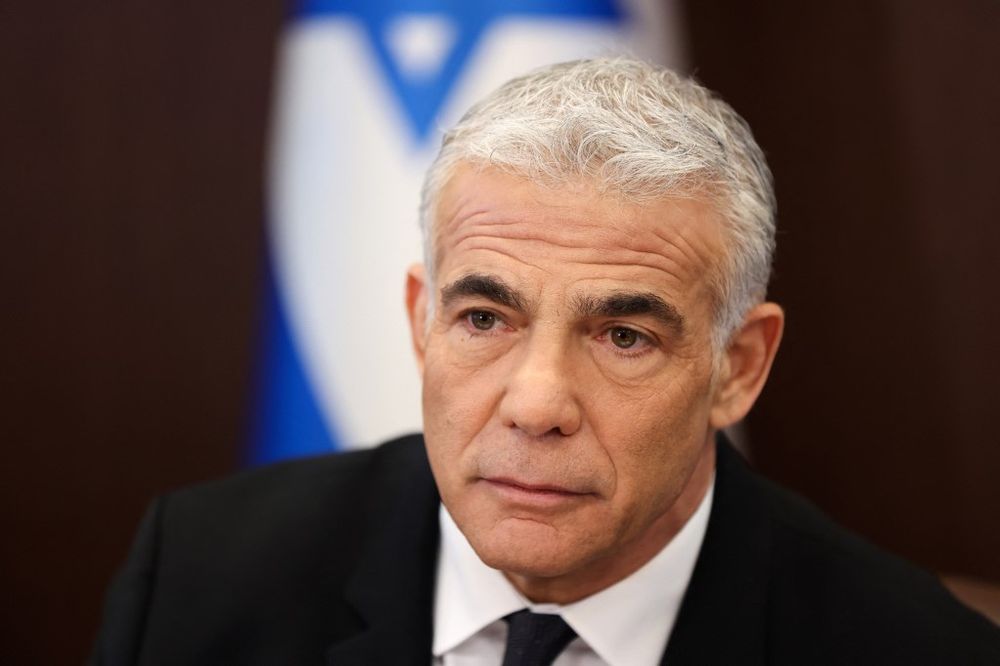 Israeli Prime Minister Yair Lapid attends a cabinet meeting in Jerusalem, on September 4, 2022.