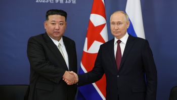 הנשיא ולדימיר פוטין והמנהיג העליון של צפון קוריאה, קים ג'ונג-און, ארכיון