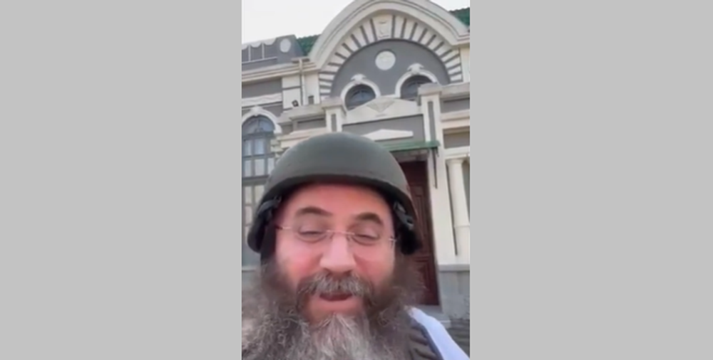 Rabbi Yosef Itzhak Wolff in Ukraine's Kherson.