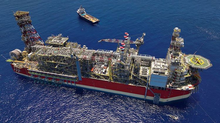 Navire d'Energean dans le champ gazier de Karish, le 20 septembre 2022