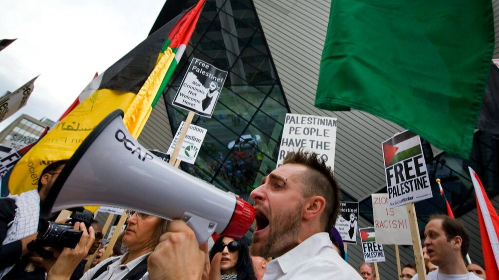 A file photo of a pro-Palestinian protest in Toronto in 2010.