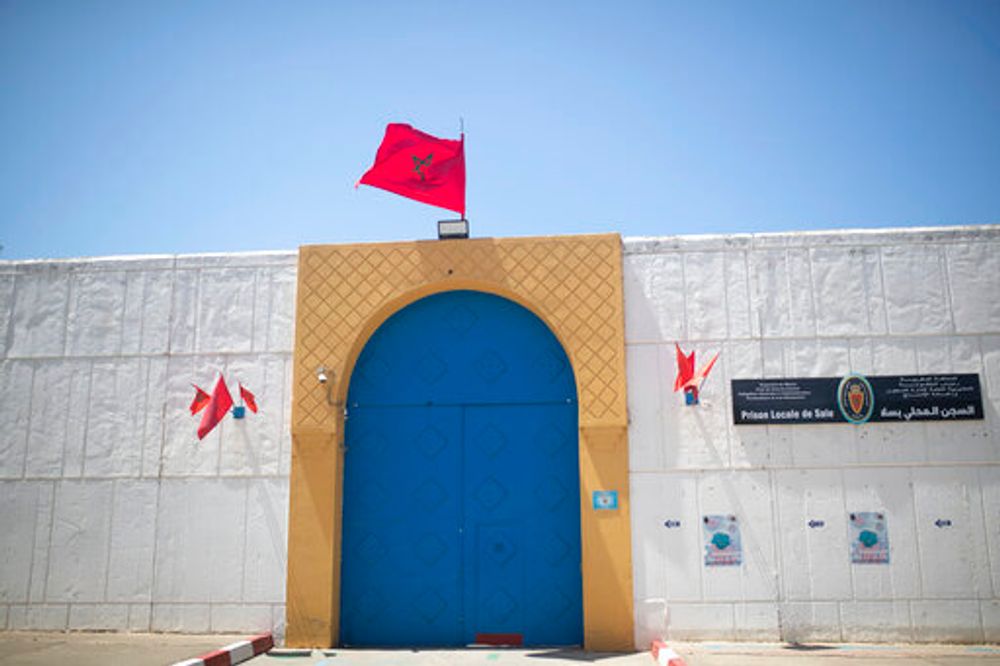 The local prison in Sale, Morocco, where a rehabilitation program was held for inmates convicted on terror charges, on April 28, 2022.
