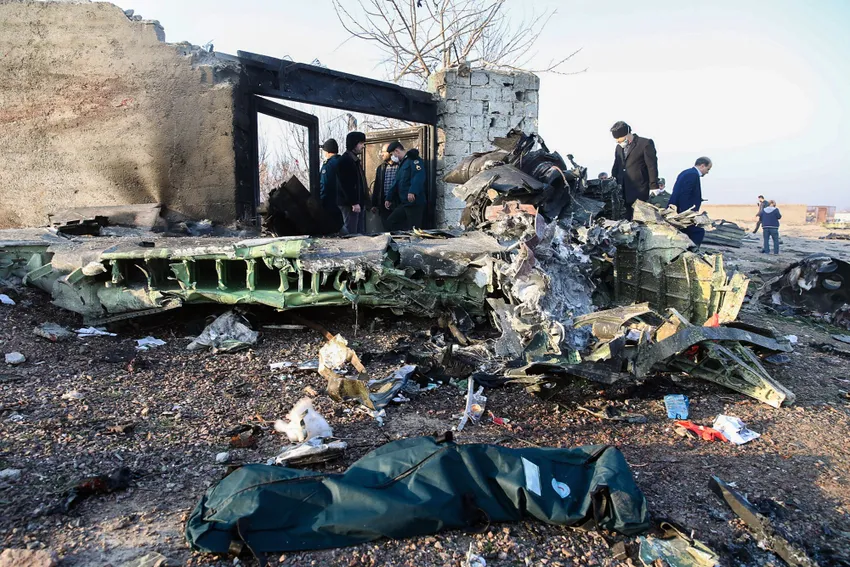 Un avion ukrainien transportant 176 passagers s'est écrasé près de l'aéroport Imam Khomeini de Téhéran, le 8 janvier 2020.