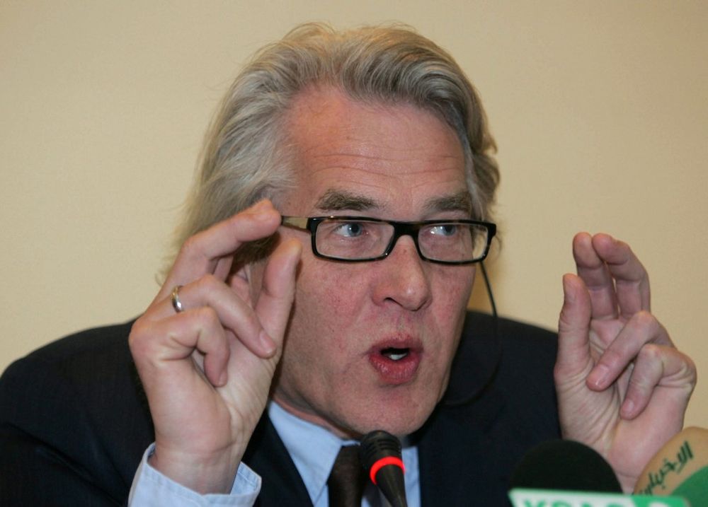 Tor Wennesland, s'exprime lors d'une réunion de l'agence des Nations unies pour les réfugiés palestiniens, l'UNRWA, à Amman, le 17 février 2009.