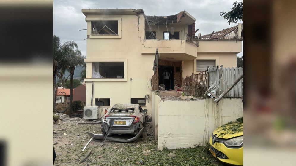 פגיעה ישירה במבנה בקריית שמונה, לא דווח על נפגעים