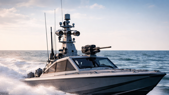 Drone naval en pleine action