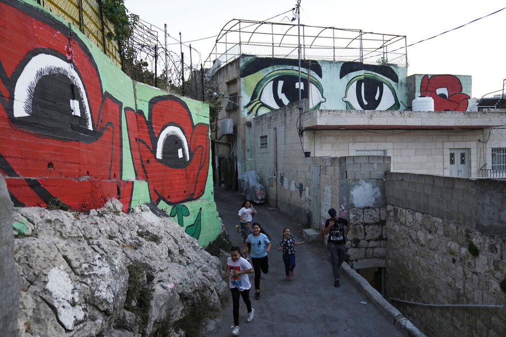 Palestinian children in the Silwan neighborhood of east Jerusalem.