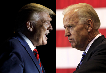 المرشح الديمقراطي بايدن والرئيس ترامب