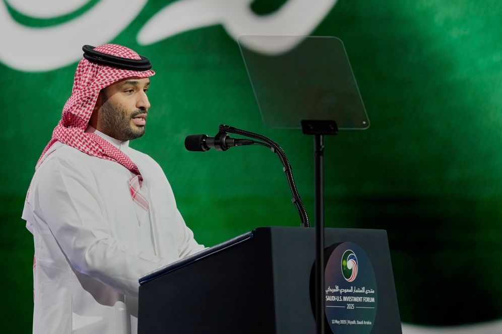 AP Photo/Alex Brandon Saudi Crown Prince Mohammed bin Salman speaks at the Saudi-US Investment Forum at the King Abdulaziz International Conference Center in Riyadh, Saudi Arabia, Tuesday, May 13, 2025.