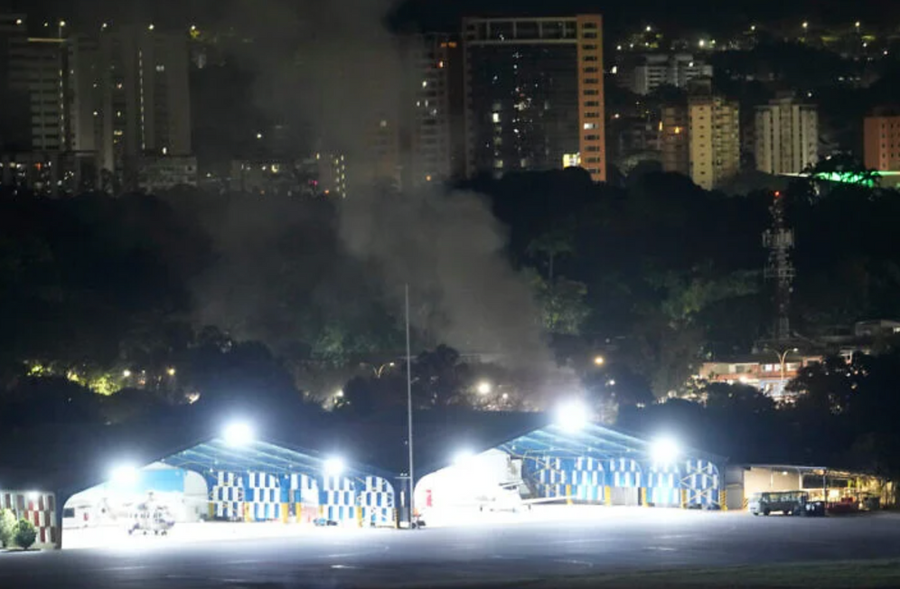 The airport in Venezuela's capital is up in smoke after U.S. strikes