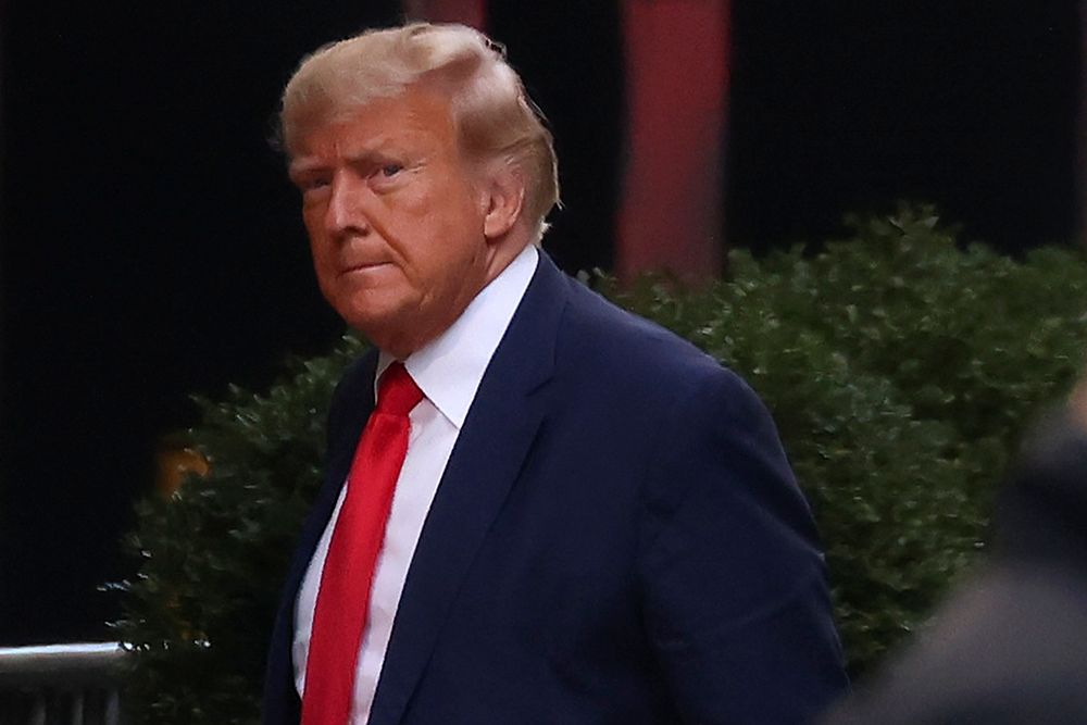Former U.S. president Donald Trump in New York, the United States.