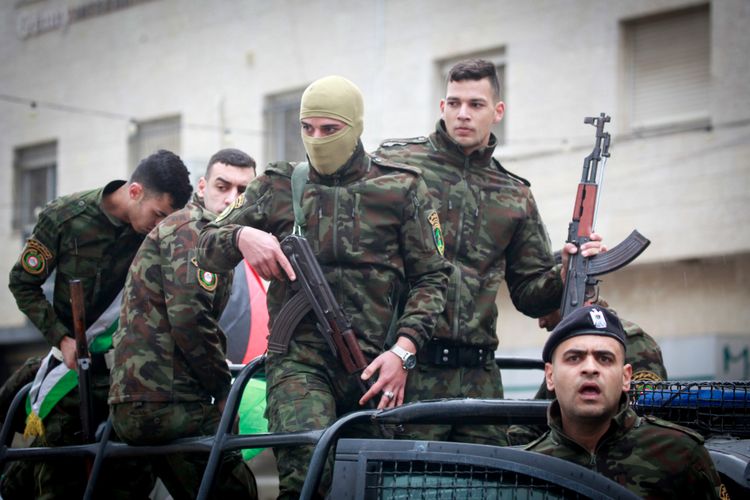 Palestinian Authority security forces in Jenin