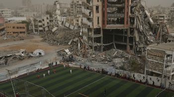 Match de football à Gaza