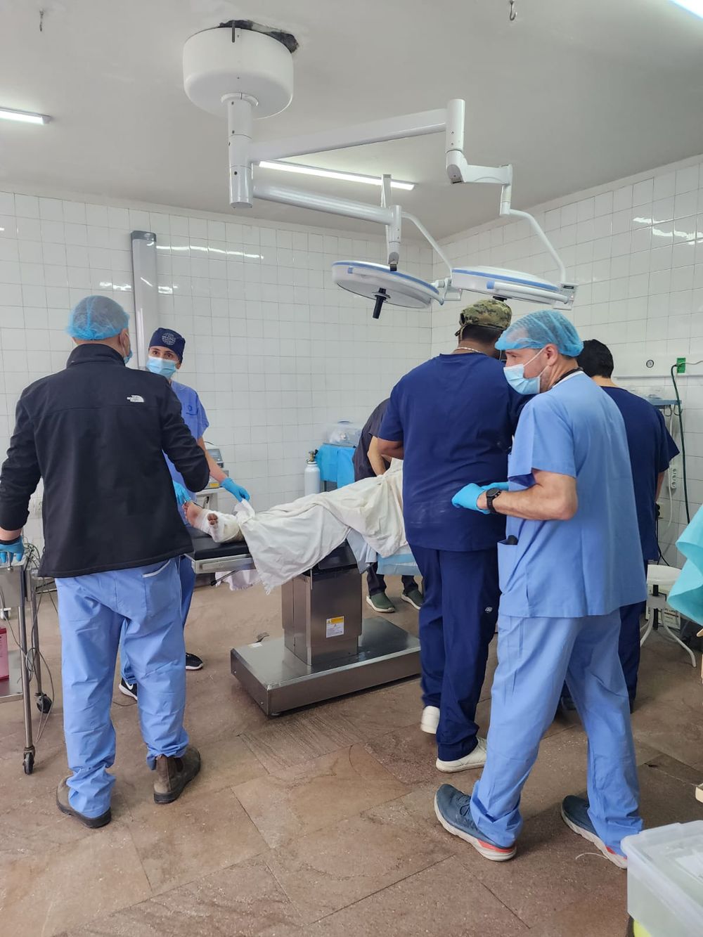 The Israeli medical team treating Armenians that fled Nagorno-Karabakh.