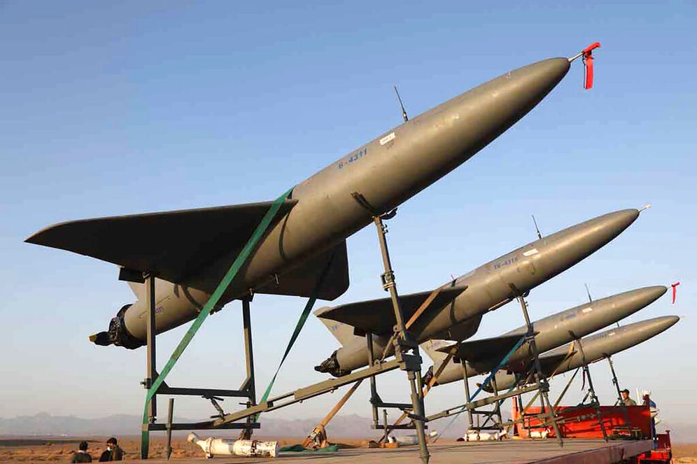 In this photo released by Iranian Army on August 24, 2022, drones are prepared for launch during a military drone drill in Iran.