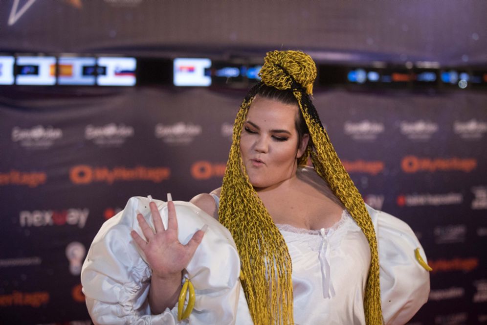 Netta Barzilai, winner of the 2018 Eurovision song contest, attends an event in Tel Aviv, Israel.