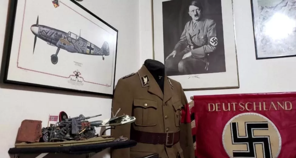 A private collection of Nazi memorabilia found in a private home in Rio de Janeiro, Brazil.