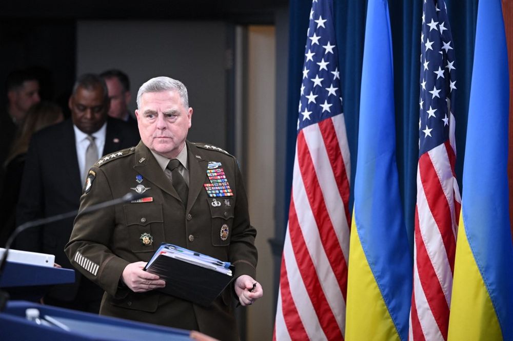 Chairman of the Joint Chiefs of Staff General Mark Milley arrives at a press conference at the Pentagon in Washington, DC, United States.