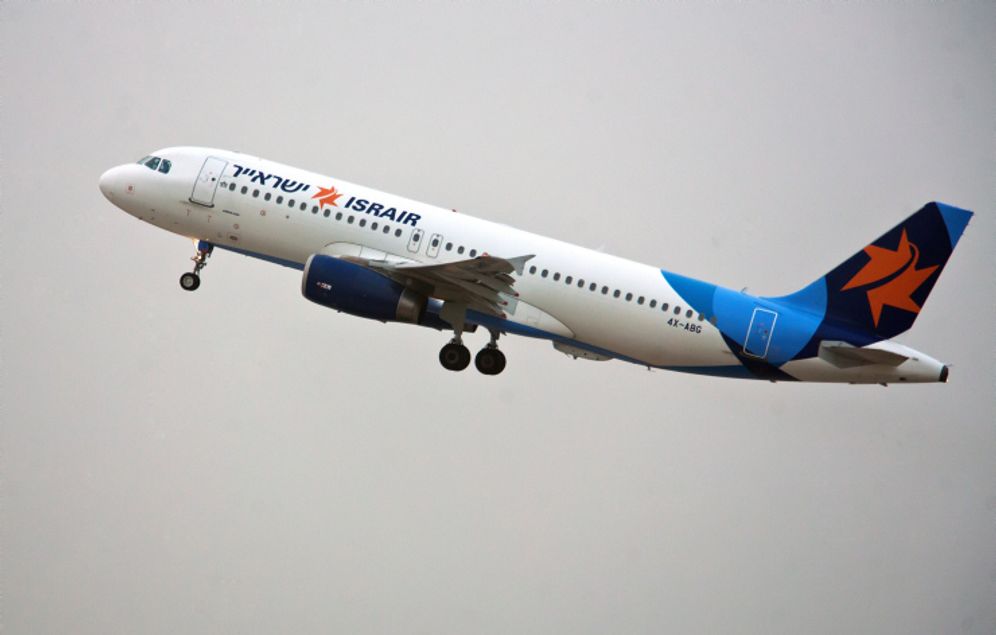 An ISRAIR flight seen taking off from Ben Gurion International Airport, on March 24, 2018.