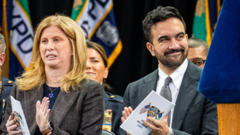 New York City Mayor Zohran Memdani and NYPD Commissioner Jessica Tisch