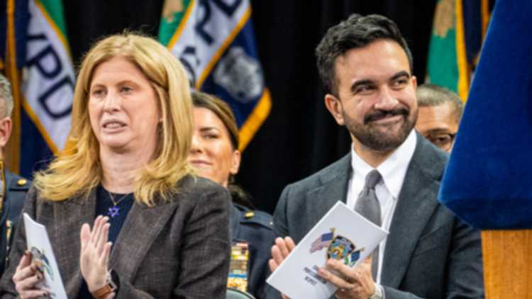 New York City Mayor Zohran Memdani and NYPD Commissioner Jessica Tisch